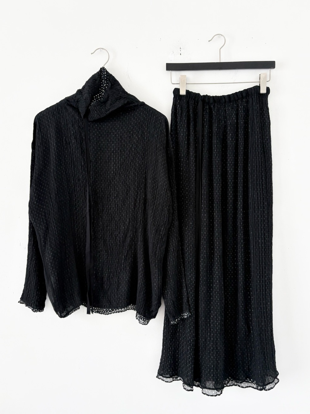 2000’s Issey Miyake Pleat Please Top x Skirt Set